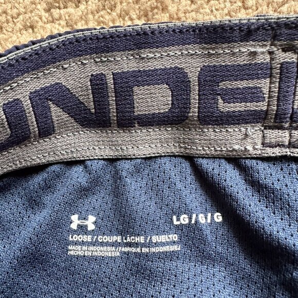 Under Armour Track Pants Mens Large (32x32) High Rise Navy Blue LU Soccer Jogger - Picture 5 of 14